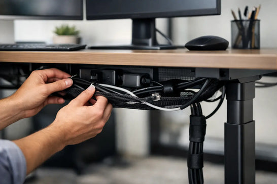 How to Route Cables Under Standing Desks