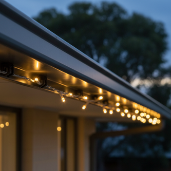Cable Mag clips holding Christmas lights on guttering
